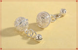 925 Sterling Silver Hollow Bells Charms Silver Necklace Pendants Accessories