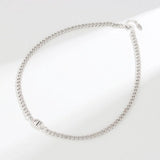 925 Silver Hollow Choker Necklace Women Fine Jewelry Wedding Gift