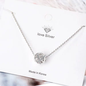 925 Silver Zircon Necklace Women's Fine Jewelry