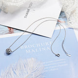 925 Silver Zircon Necklace Women's Fine Jewelry