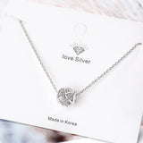 925 Silver Zircon Necklace Women's Fine Jewelry
