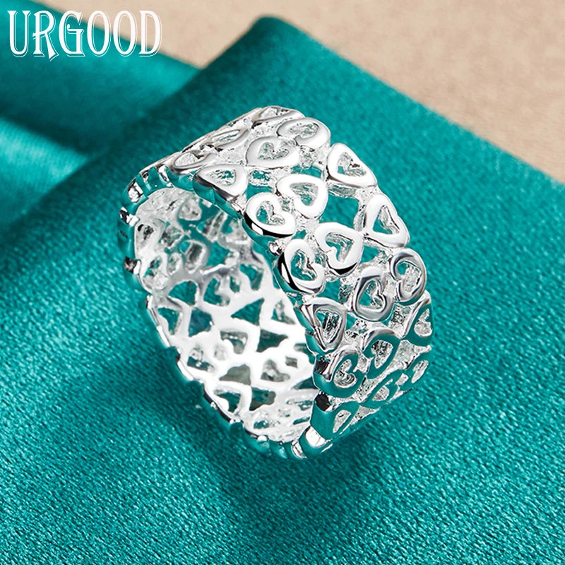 925 Silver Heart Ring Romantic Jewelry