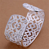 925 Silver Heart Bangle with Charm