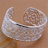 925 Silver Heart Bangle with Charm