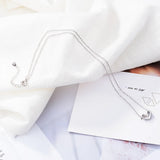 925 Silver Heart Necklace Set for Women 18