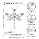 925 Silver Infinity Celtic Knot Dragonfly Necklace Pendant