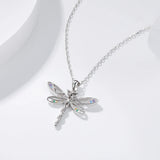 925 Silver Infinity Celtic Knot Dragonfly Necklace Pendant