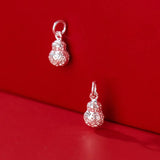 925 Silver Calabash Earring Charms Fine Jewelry DIY Gift