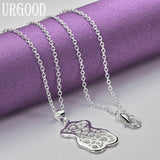 925 Silver Bear Pendant Necklace 16-30 Inch Chain Women Party