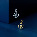 925 Silver Planet Round Charms Zircon Pendants DIY Jewelry