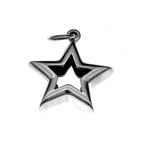925 Silver Pentagram Chain Pendant Necklace Men Woman Star Stylish Gift