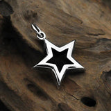 925 Silver Pentagram Chain Pendant Necklace Men Woman Star Stylish Gift