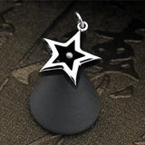 925 Silver Pentagram Chain Pendant Necklace Men Woman Star Stylish Gift
