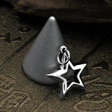 925 Silver Pentagram Chain Pendant Necklace Men Woman Star Stylish Gift