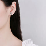 925 Silver Rabbit Carrot Stud Earrings Party Jewelry Gift
