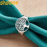 925 Sterling Silver Tree of Life Ring for Engagement Wedding