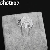 925 Silver Tree of Life Ring For Men Women Wedding Charm Jewelry