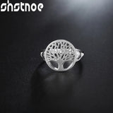925 Silver Tree of Life Ring For Men Women Wedding Charm Jewelry