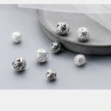925 Sterling Silver Hollow Spacer Beads for DIY Jewelry Findings
