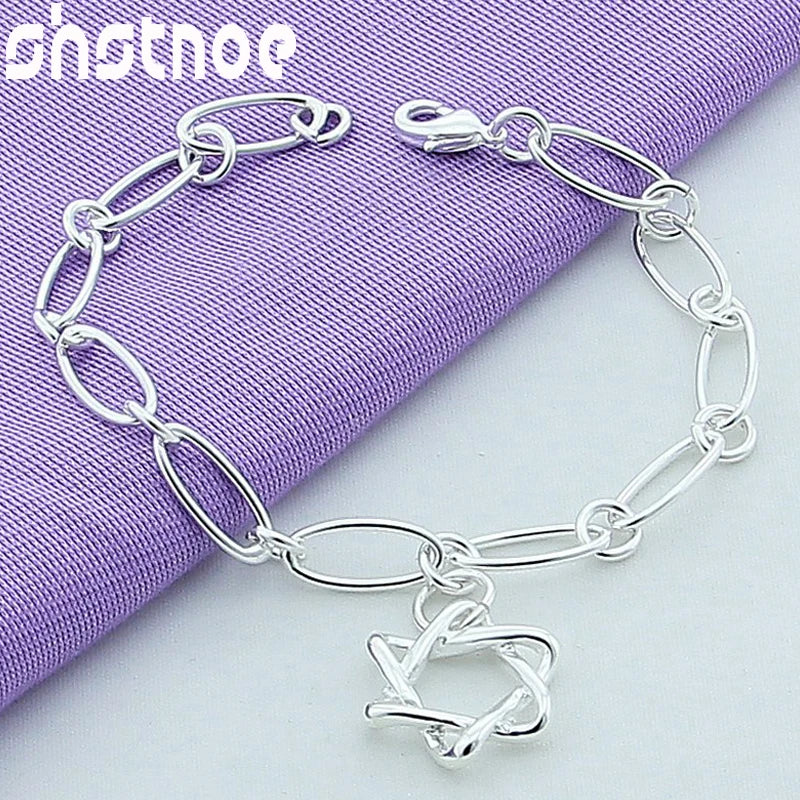 925 Silver Star Chain Bracelet for Women