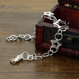 925 Silver Hollow Stars Bracelet Women Charm Birthday Gift