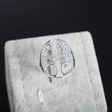 925 Silver Tree Of Life Ring Romantic Jewelry Gift