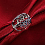 925 Silver Tree Of Life Ring Romantic Jewelry Gift