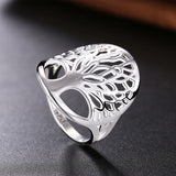 925 Silver Tree Of Life Ring Romantic Jewelry Gift
