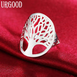 925 Silver Tree Of Life Ring Romantic Jewelry Gift