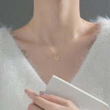 925 Silver Water Drop Necklace Zircon Pendant Clavicle Chain