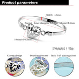 925 Silver Heart Bracelet Bangle Women Ladies Romantic Holiday Gift