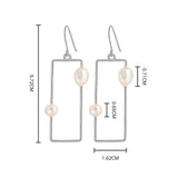 925 Silver Hook Earrings with Freshwater Pearl Drop Earrings