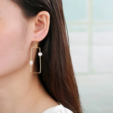 925 Silver Hook Earrings with Freshwater Pearl Drop Earrings