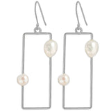 925 Silver Hook Earrings with Freshwater Pearl Drop Earrings