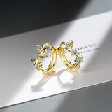 925 Silver Hoop Earring Barbed Wire Ear Cuff Clip On S925 Earrings