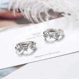 925 Silver Hoop Earring Barbed Wire Ear Cuff Clip On S925 Earrings