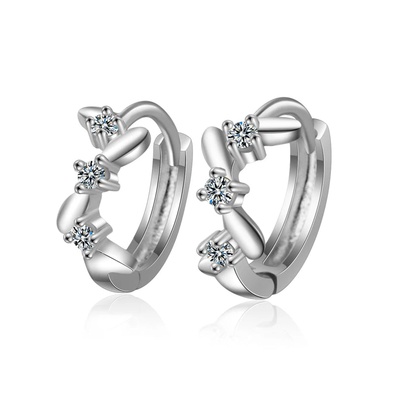 925 Silver Hoop Earring Barbed Wire Ear Cuff Clip On S925 Earrings