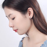 925 Silver Hoop Earring Barbed Wire Ear Cuff Clip On S925 Earrings
