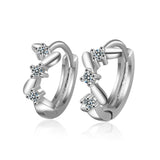 925 Silver Hoop Earring Barbed Wire Ear Cuff Clip On S925 Earrings
