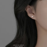 925 Silver Butterfly Dangle Hoop Earrings for Women Wedding Jewelry