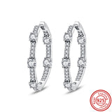 925 Silver Heart Hoop Earrings