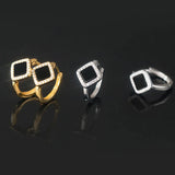 925 Sterling Silver Hoop Earrings Enamel Square Earrings For Women Party Jewelry
