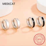 925 Silver Hoop Earrings Huggie Birthday Gift Jewelry DA1800