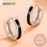 925 Silver Hoop Earrings Huggie Birthday Gift Jewelry DA1800