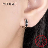 925 Silver Hoop Earrings Huggie Birthday Gift Jewelry DA1800