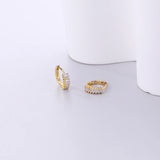 Green Zircon Hoop Earrings for Women