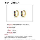 Green Zircon Hoop Earrings for Women