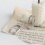 925 Sterling Silver Hoop Earrings Gothic Minimalist Jewelry