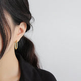 925 Sterling Silver Hoop Earrings Gothic Minimalist Jewelry