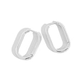 925 Sterling Silver Hoop Earrings Gothic Minimalist Jewelry